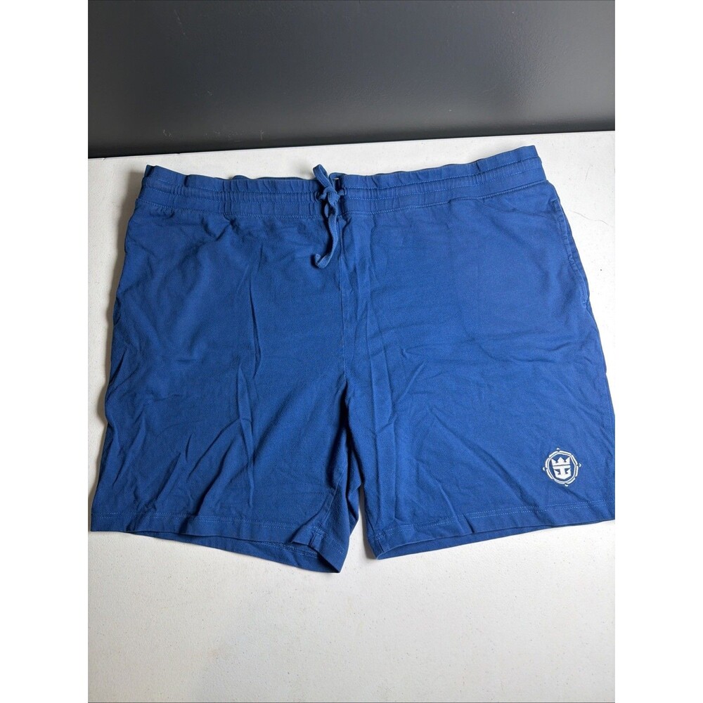 Royal Caribbean Men’s Size XXL 2XL Shorts Lounge Pajama Gym Blue Pockets A0023
